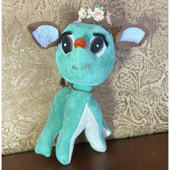 Toys Blue Deer Fawn Made Japan Stuffed Animal Big Eyes Flowers Poshmark